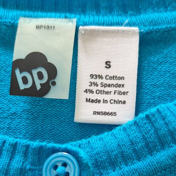 Women's Turquoise Button-Front Cardigan Sweater Size S - Picture 3 of 4